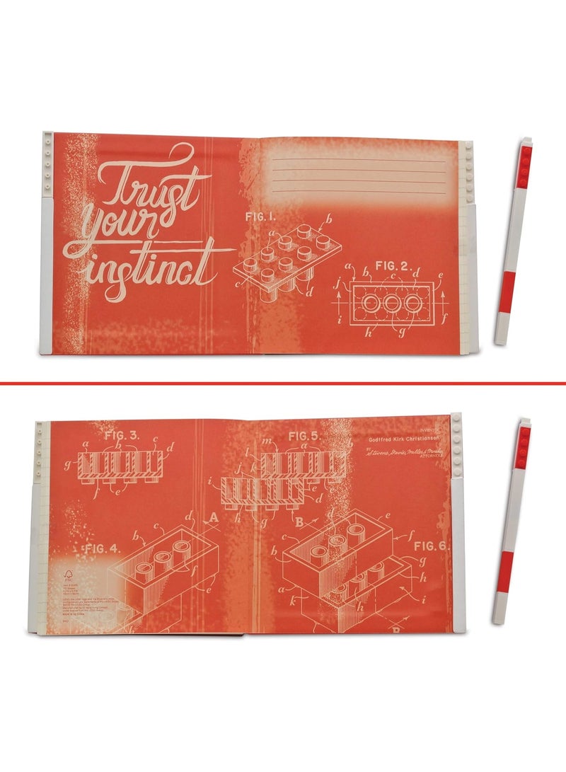 Lego IQ Locking Notebook w/Gel Pen Red - Image 2